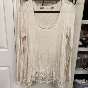 Chelsea & Violet Lace Trimmed Top